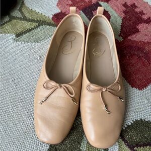 Sam Edelman Nude Leather Flats